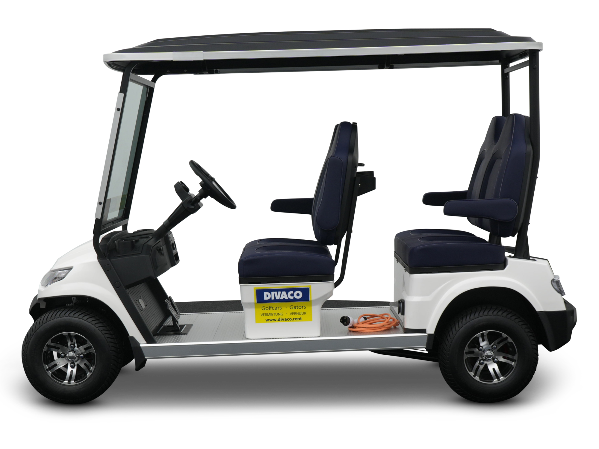 DIVACO.RENT Golf Cart 4-Seater Electric Side View